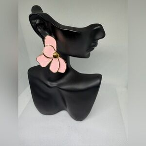 Pink Flower Earrings stainless steel